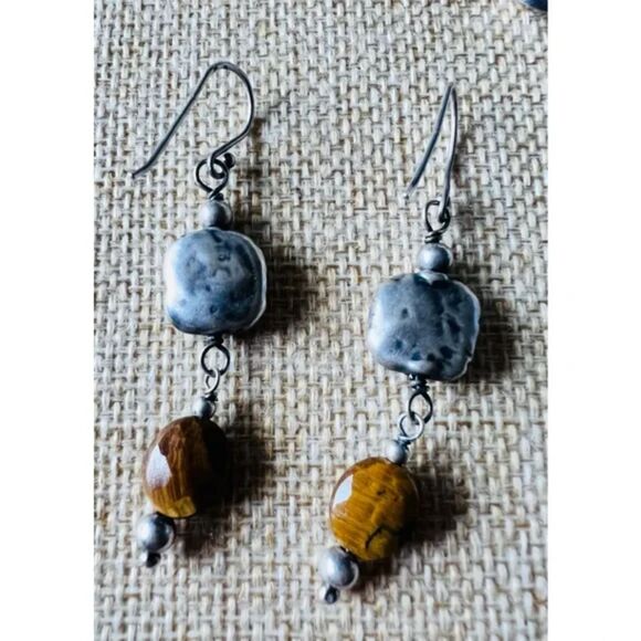 925 Sterling Silver Lot of 3 Pair of Earrings Pierced Hook Style minimalist - Picture 4 of 7